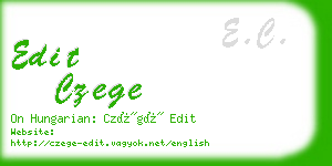 edit czege business card